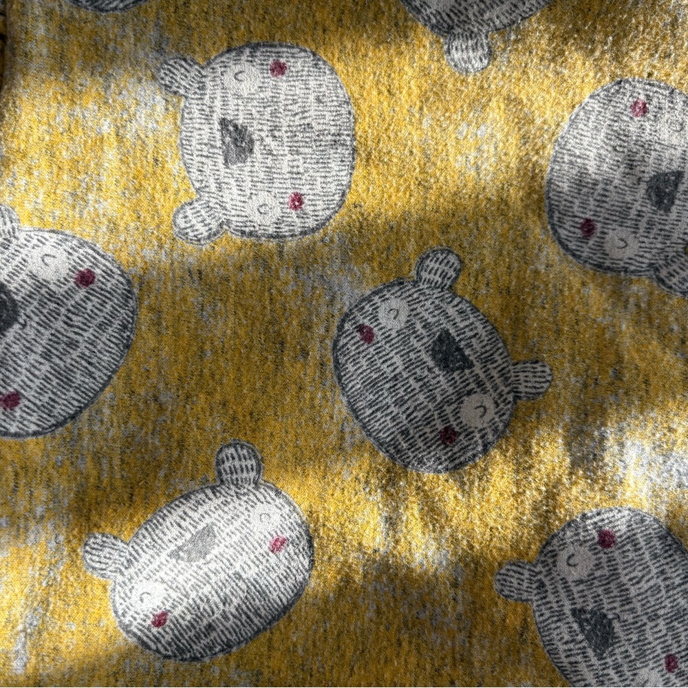 Yellow and Gray Bear Kids Dress - Picture 2 of 5